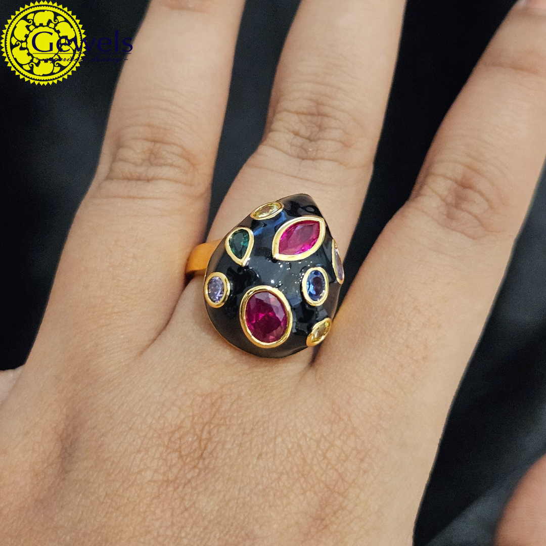 Gewels Abharana Multicolor Ring