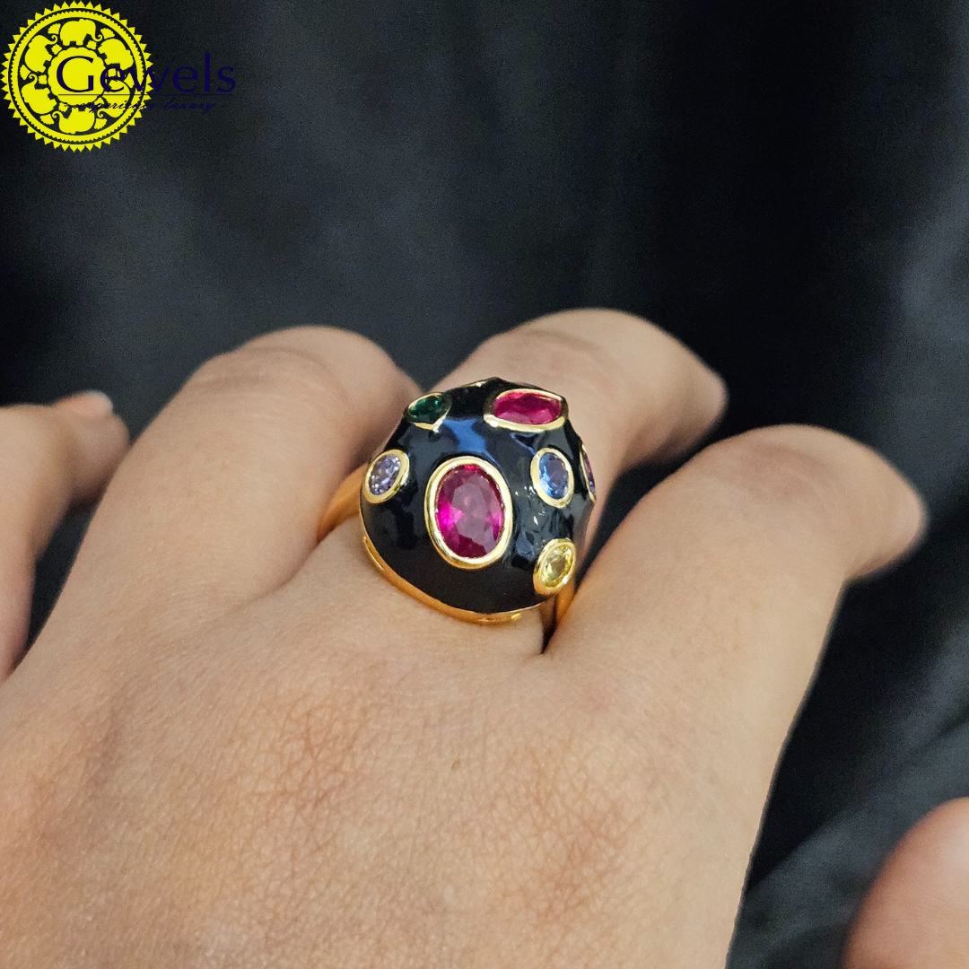 Gewels Abharana Multicolor Ring