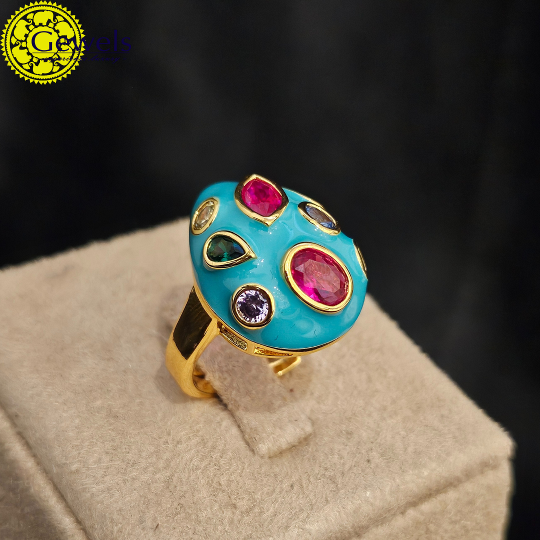 Gewels Abharana Multicolor Ring