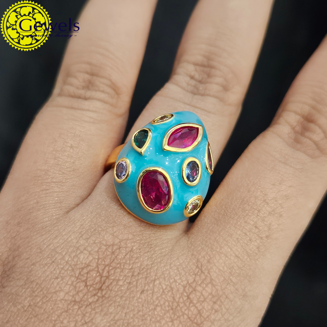 Gewels Abharana Multicolor Ring
