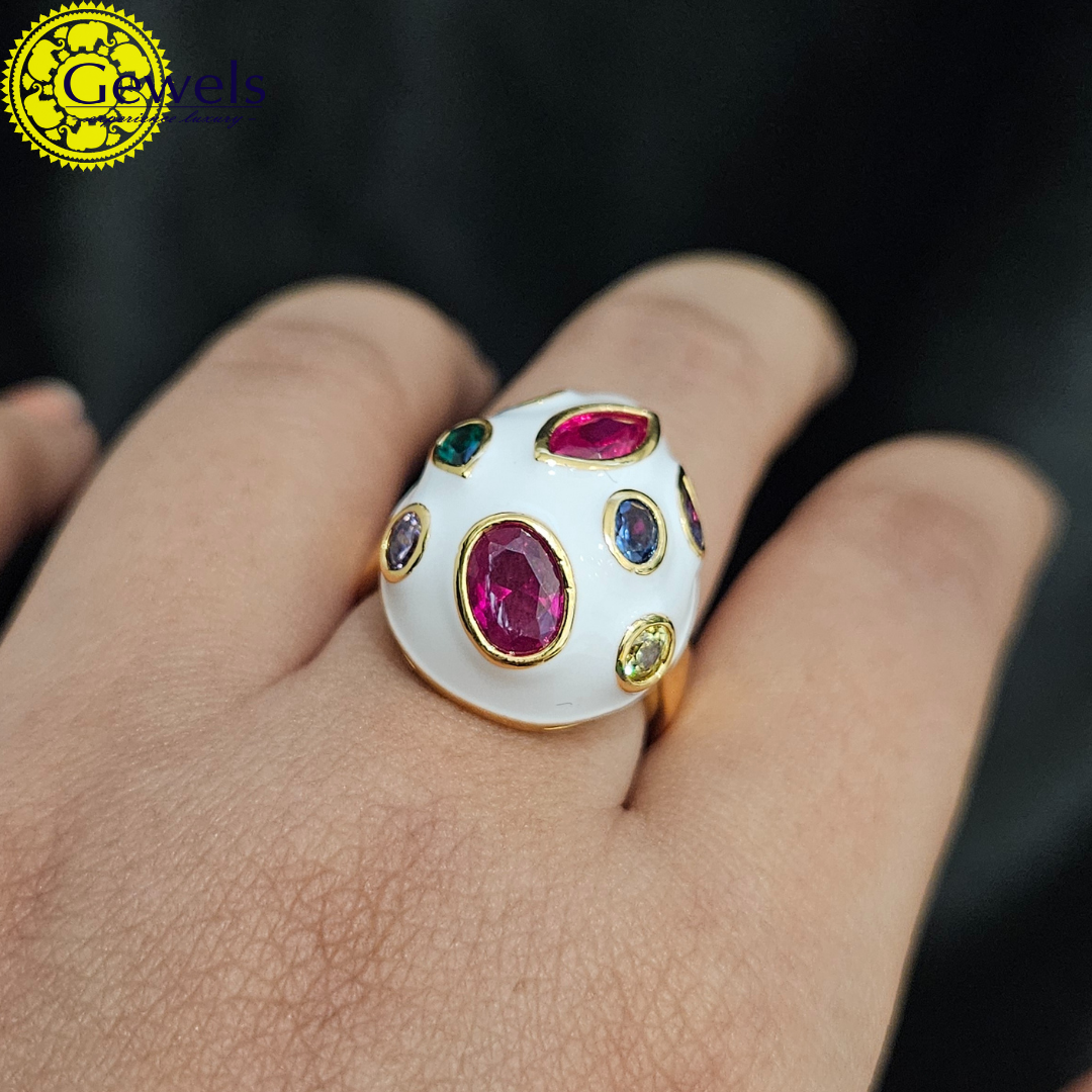 Gewels Abharana Multicolor Ring