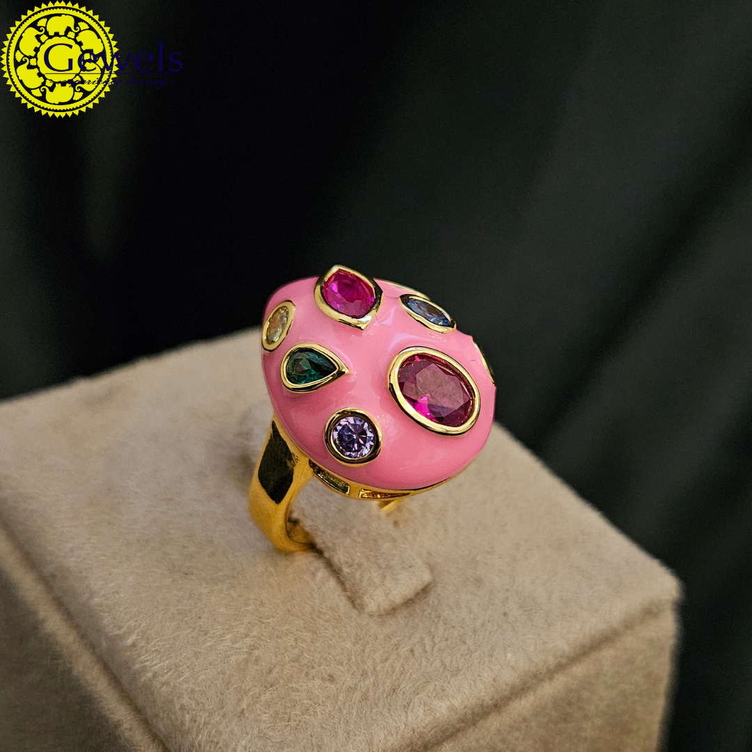 Gewels Abharana Multicolor Ring
