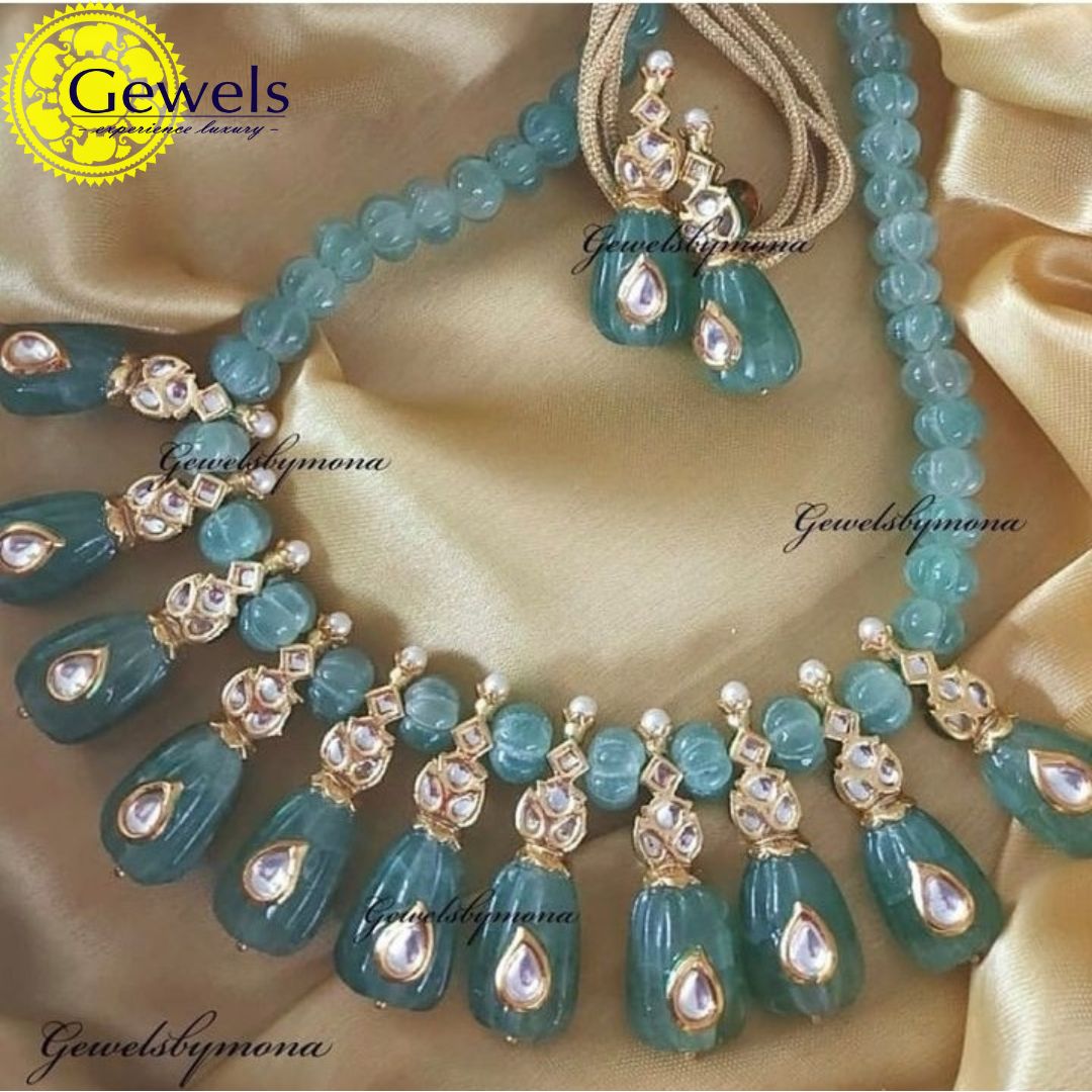 Gewels Green Jade Emerald Necklace