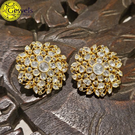 Floral Polki Kundan Earing