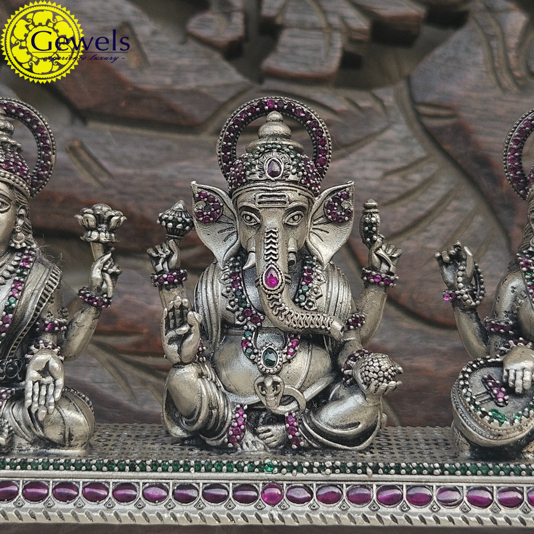 Gewels Lakshmi Ganesh Saraswati Idol