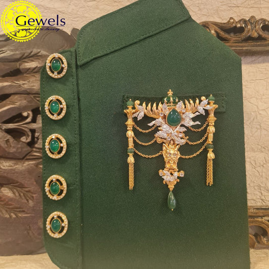 Gewels Greek God Brooch & Buttons