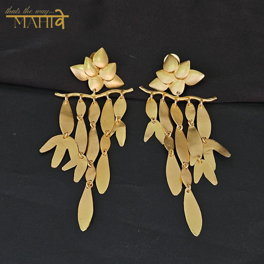 Gewels Prakruti Leaf Cascade Earrings