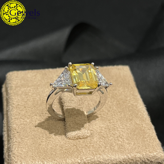Gewels Yellow Cubic Ring