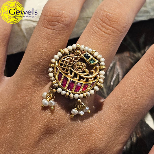 Gewela Arawali Rice Pearl Ring