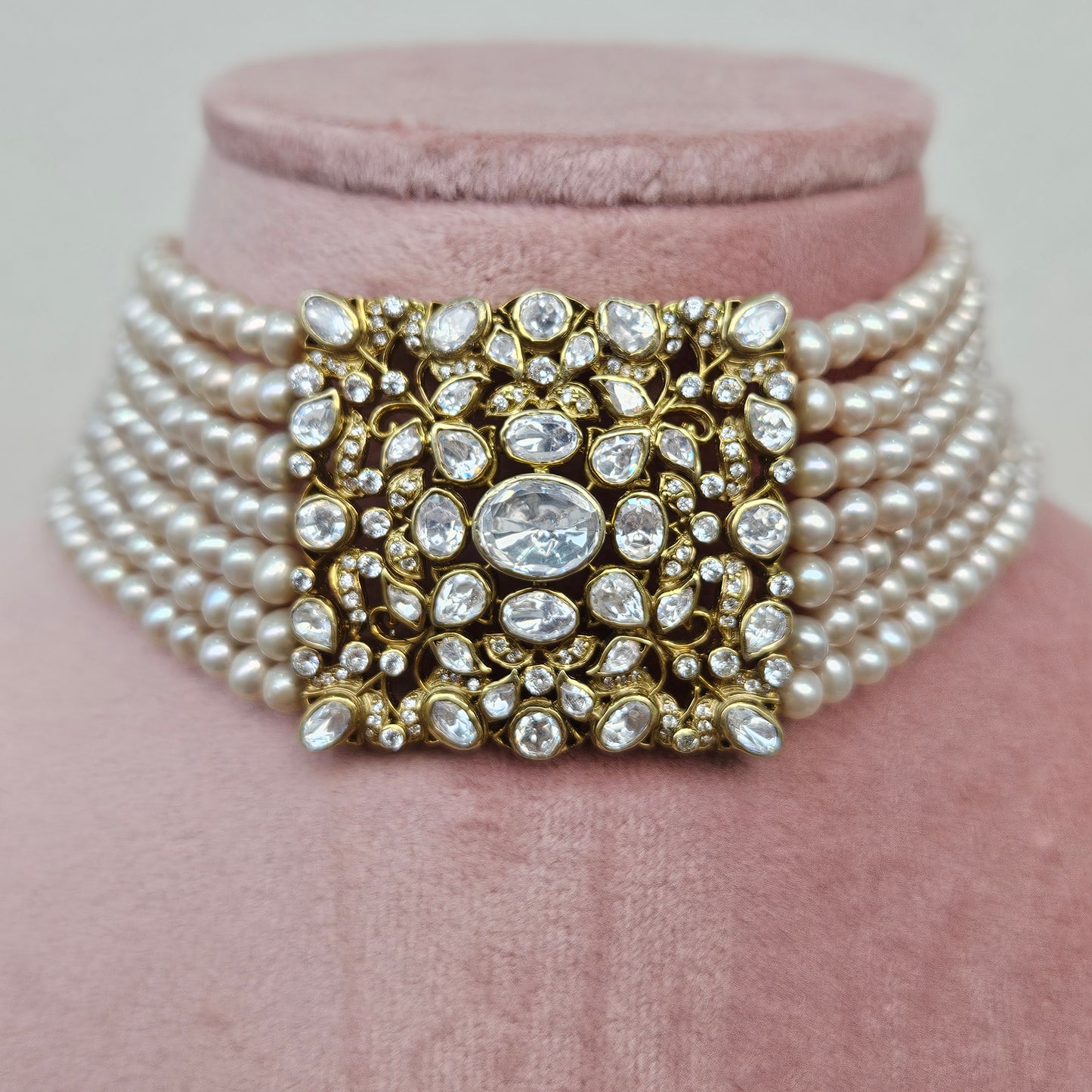 Gewels Ratnam Zaveri Moti Necklace Set
