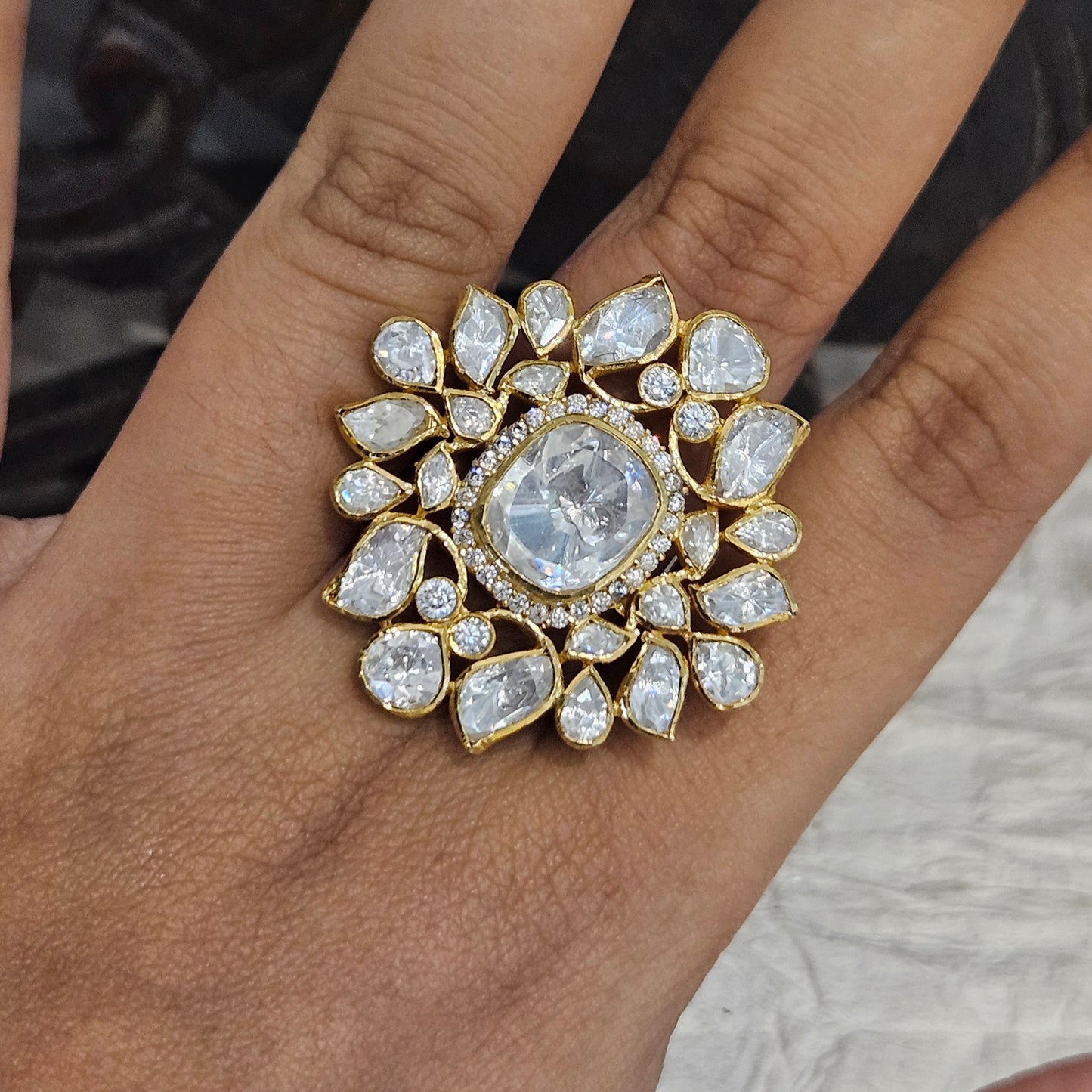 Gewels Indo Diya Ring