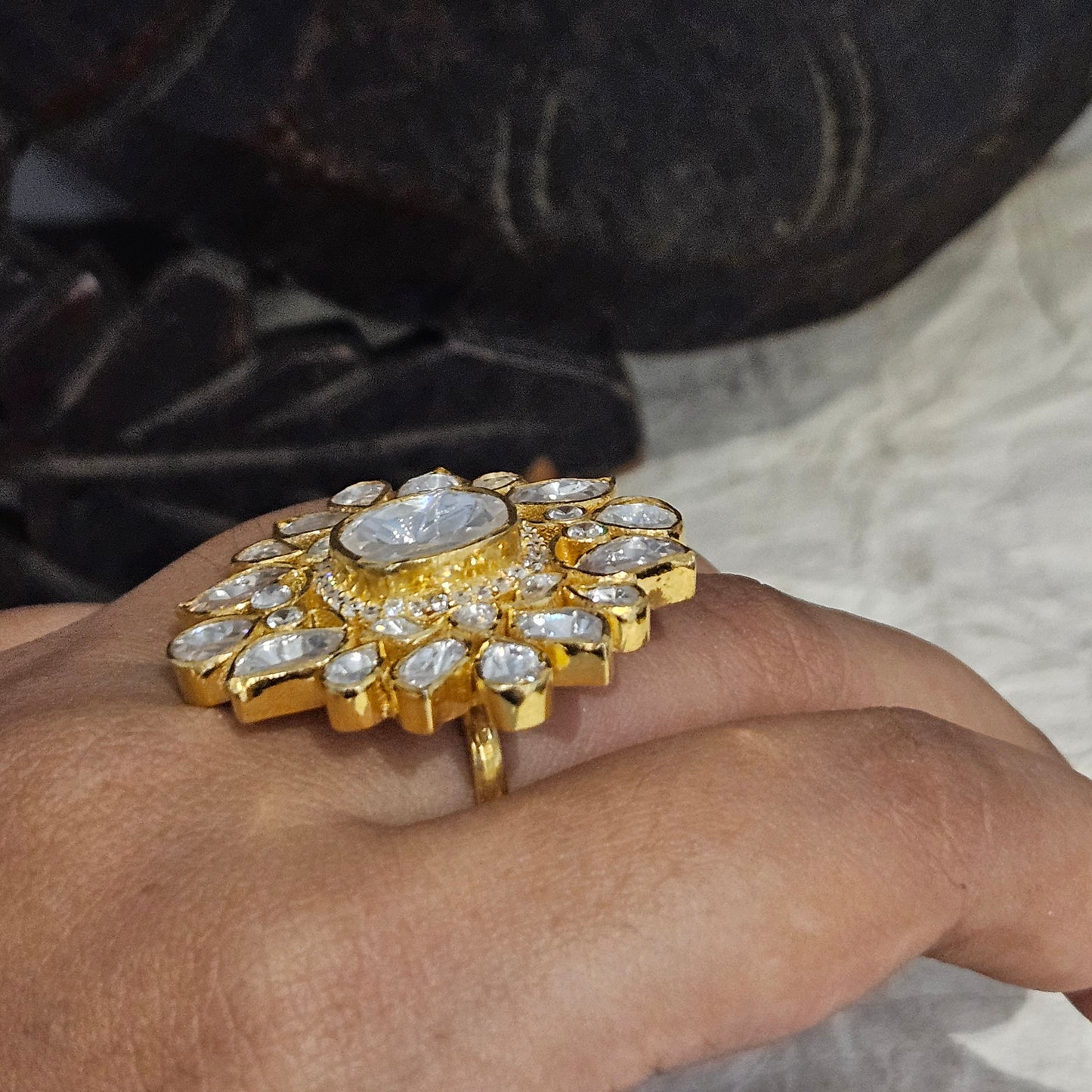 Gewels Indo Diya Ring