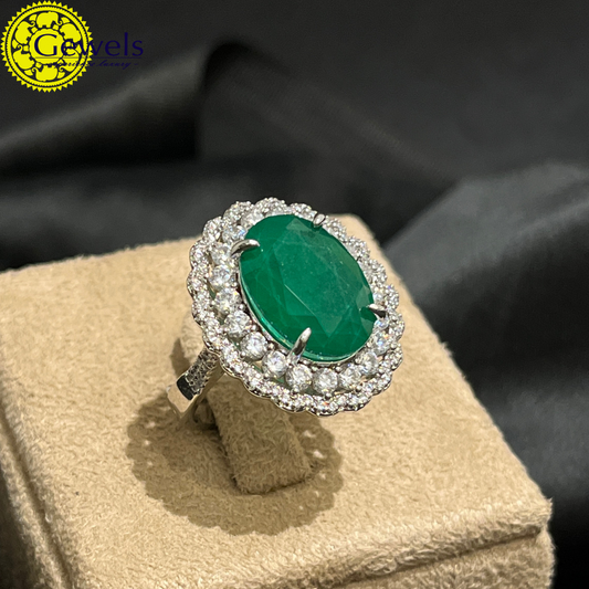 Gewels Simulate Emerald Ring