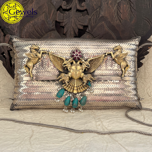 Gewels Antique Silver Unicorn Sling Bag