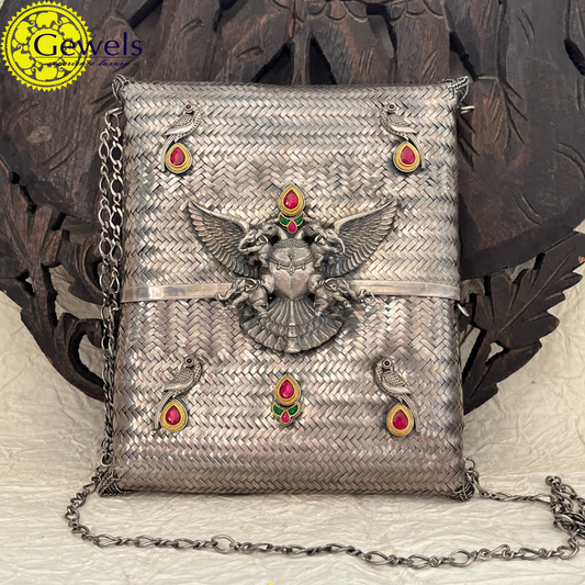 Gewels Abharna Pankh Silver Bag
