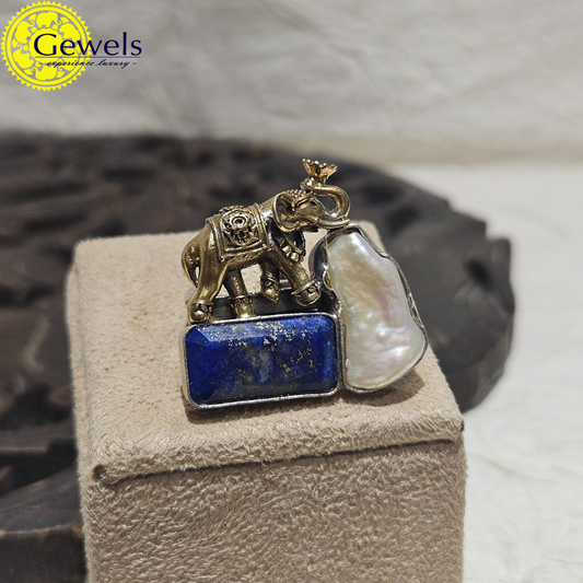 Gewels Lepis Blue Ring