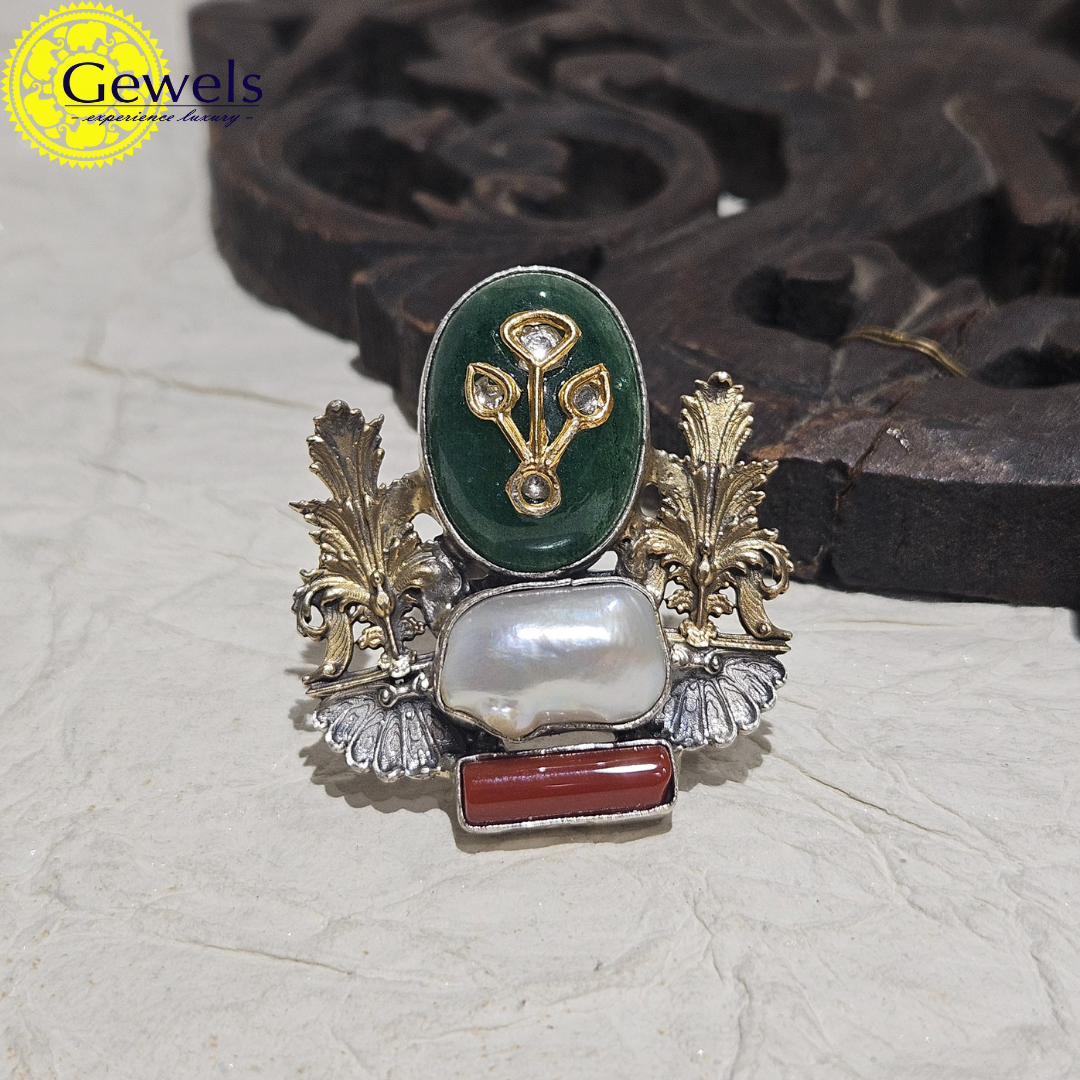 Gewels Mahru Green Ring