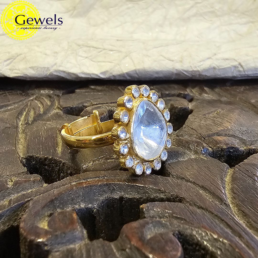 Gewels Elegant Polki Ring