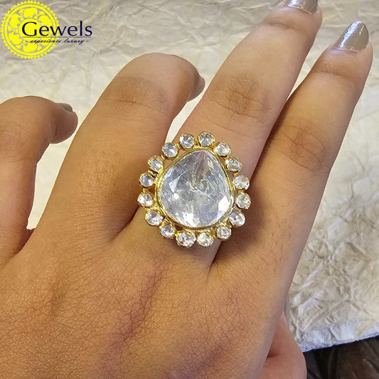 Gewels Elegant Polki Ring