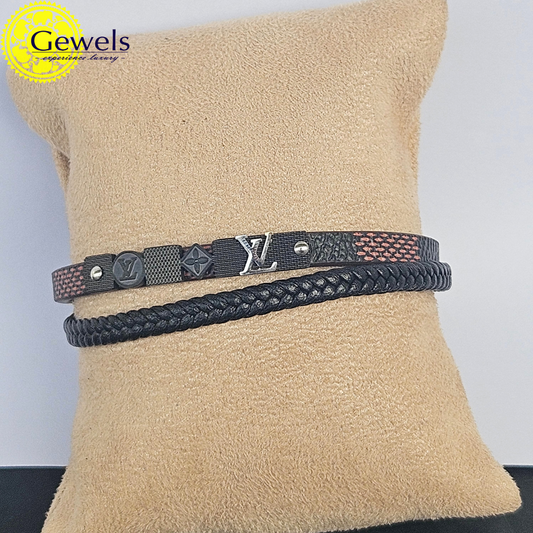 Gewels Leather Louis Vuitton Bracelet