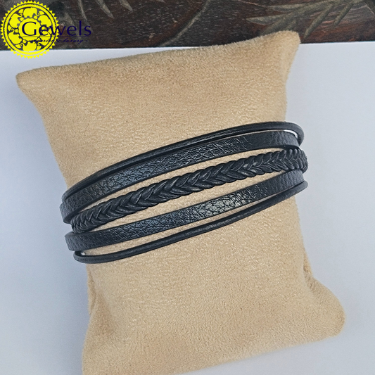 Gewels Black Multistring Bracelet