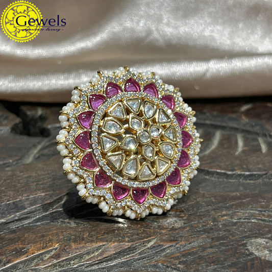 Gewels Kundan Ring