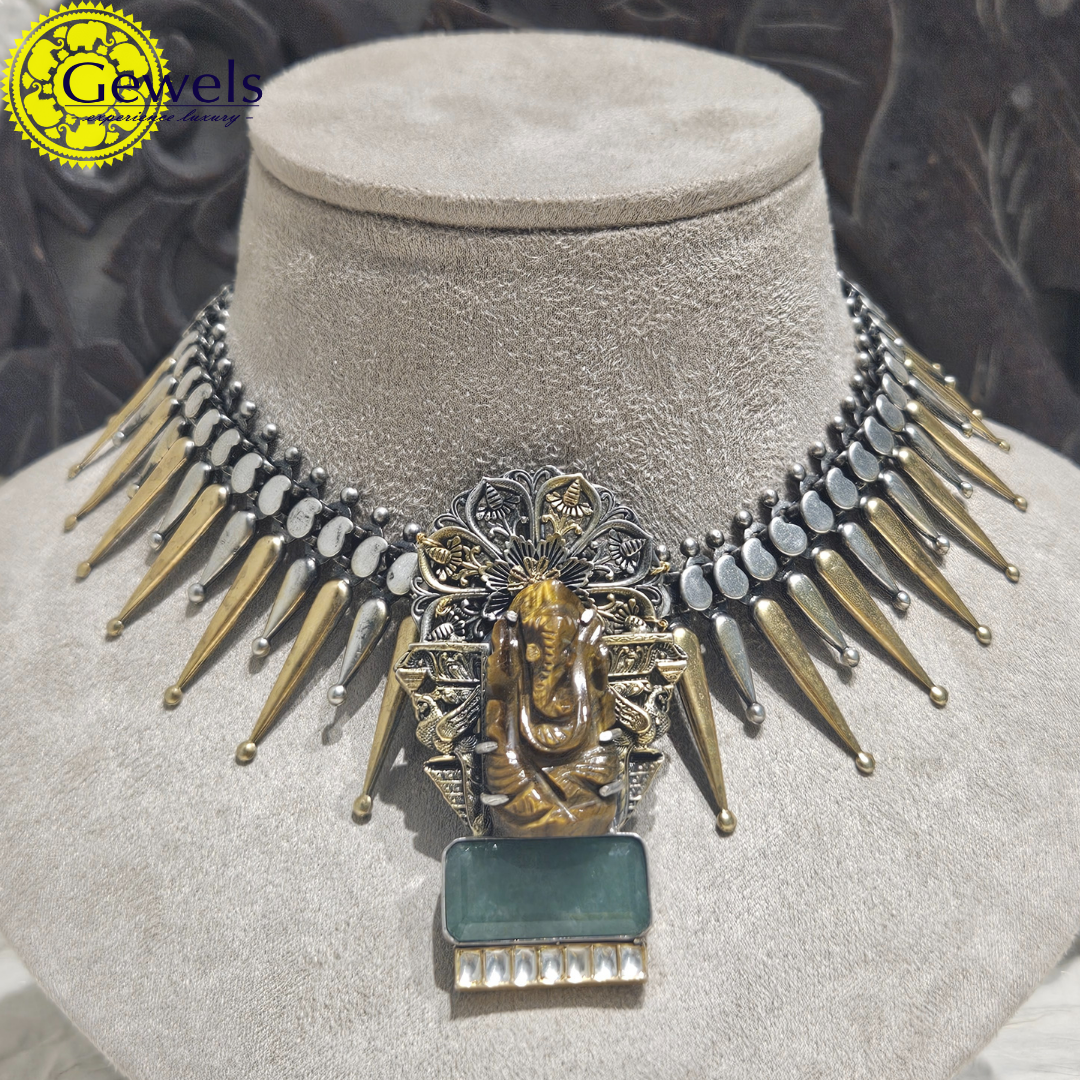 Gewels Jai Ganesh Spike Necklace
