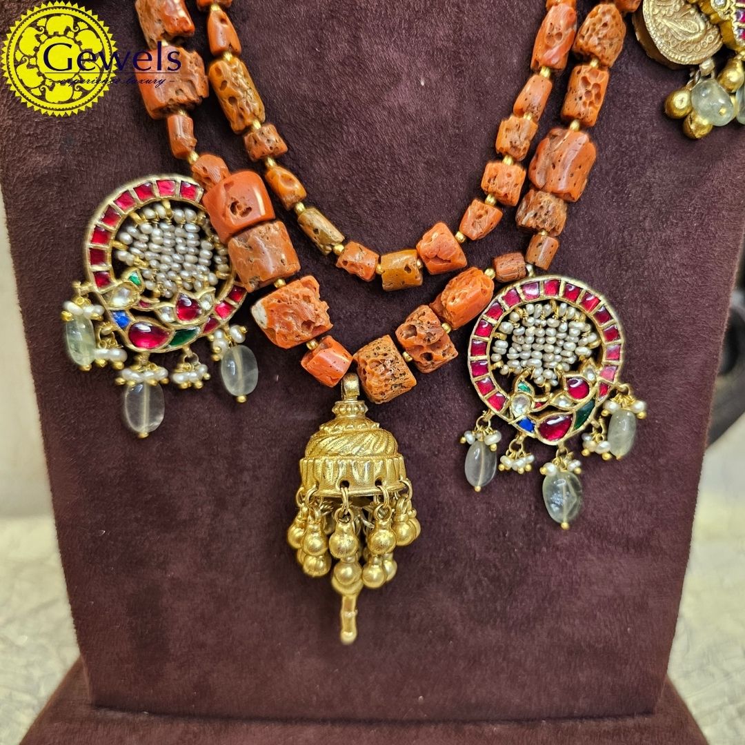 Gewels Coral Elaborate Necklace