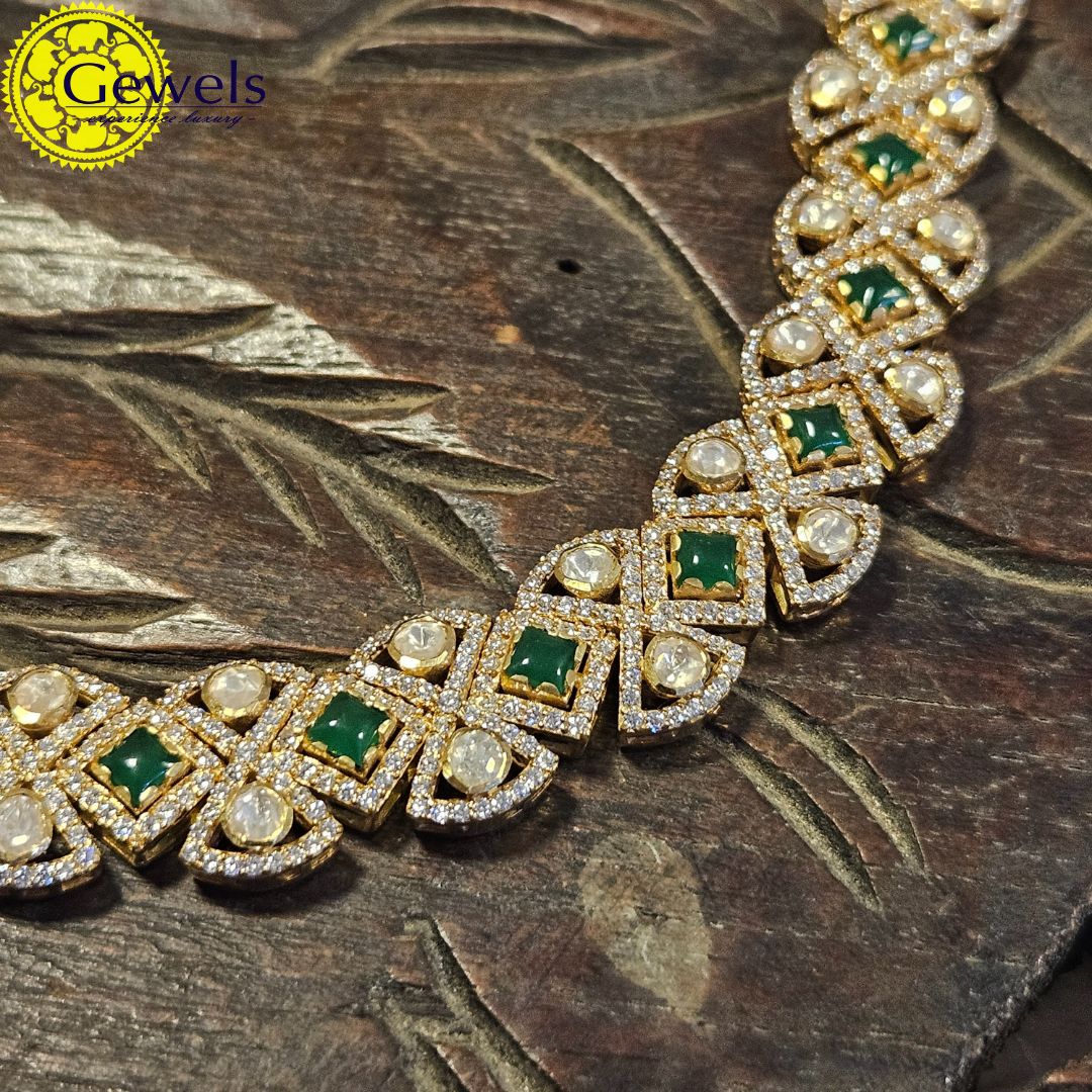 Gewels Emerald Polki Bracelet
