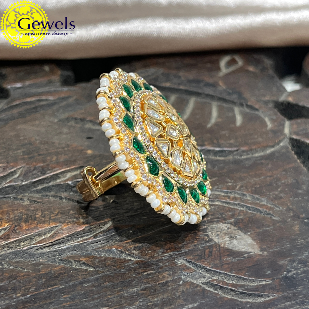 Gewels Kundan Ring