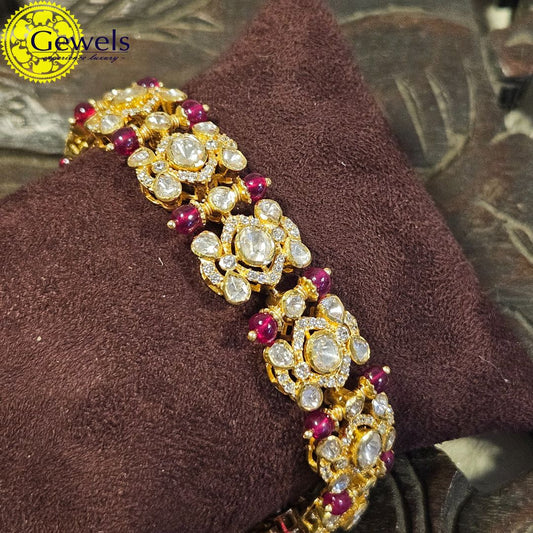 Gewels Ruby Polki Bracelet