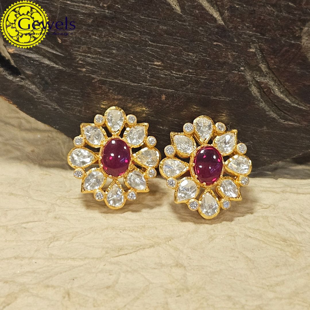 Gewels Ruby Poilki Anantika Choker Set