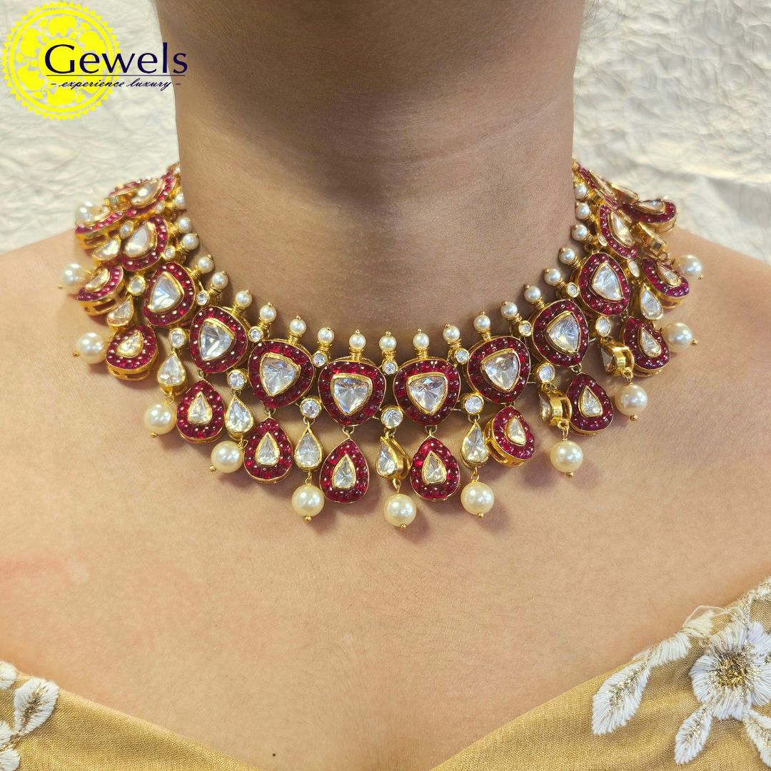 Gewels Polki & Ruby Necklace