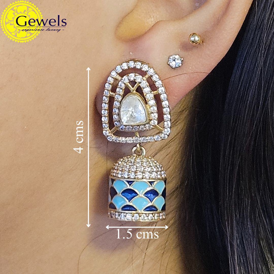 Gewels Moonlight Mosaic Polki Earrings