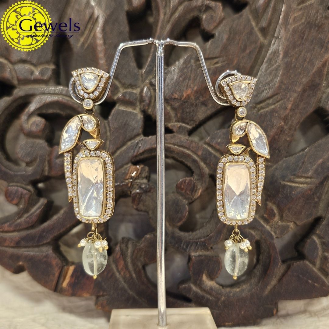 Gewels Prestigious Parrot Polki Earring