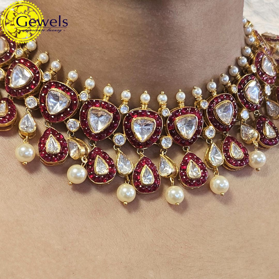 Gewels Polki & Ruby Necklace
