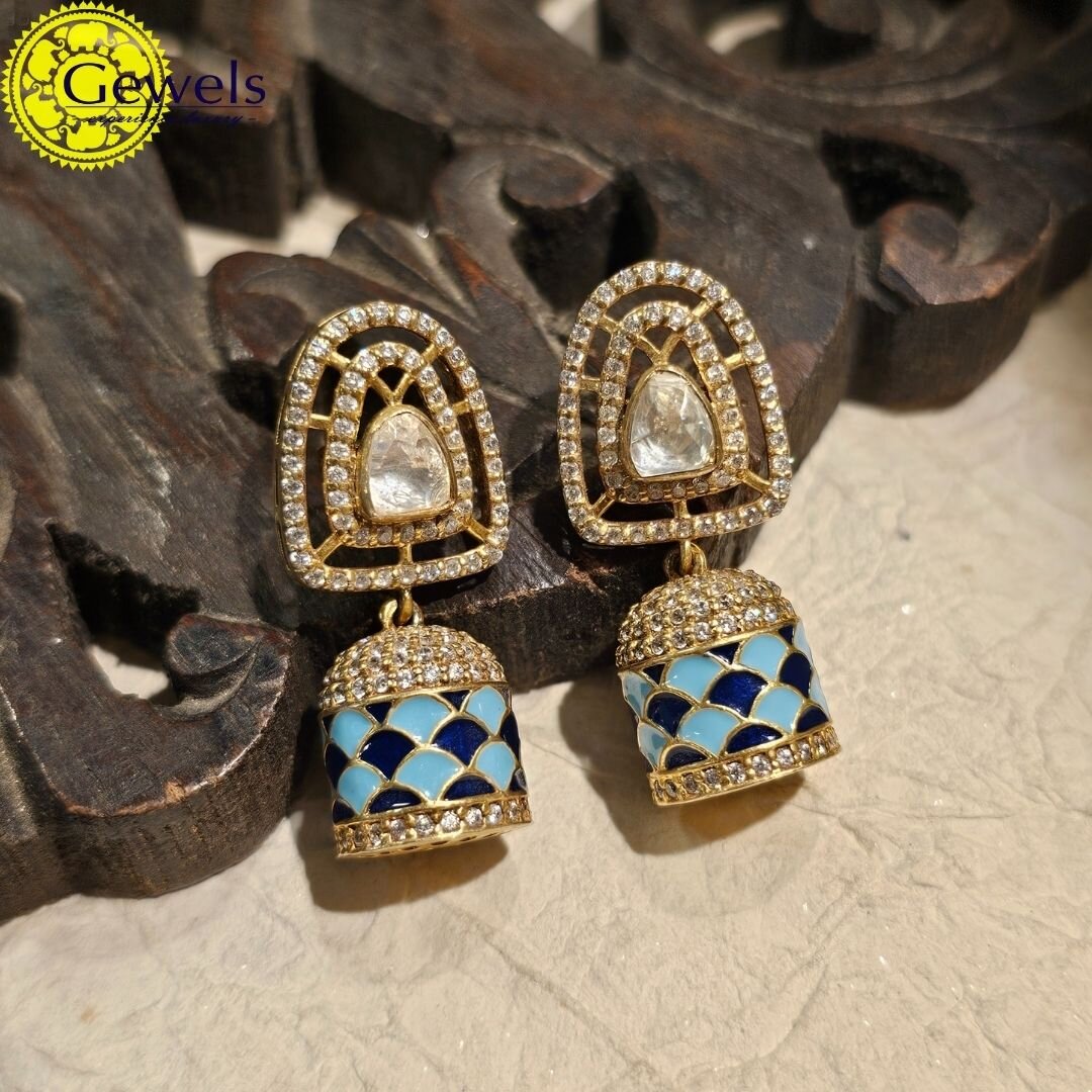 Gewels Moonlight Mosaic Polki Earrings