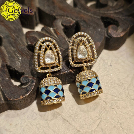 Gewels Moonlight Mosaic Polki Earrings