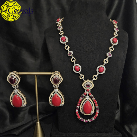 Gewels Rubra Vaibhavi Neck Set