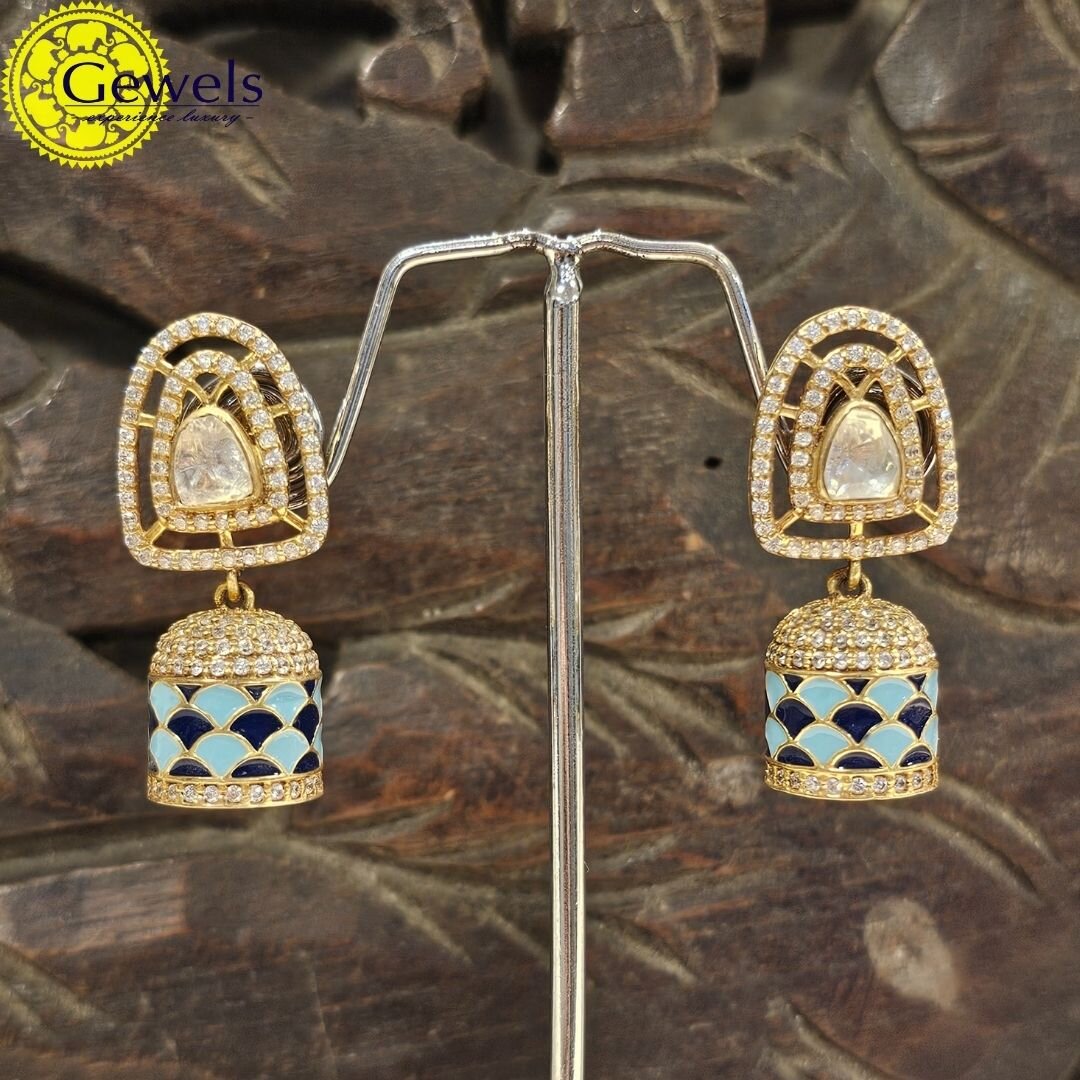 Gewels Moonlight Mosaic Polki Earrings