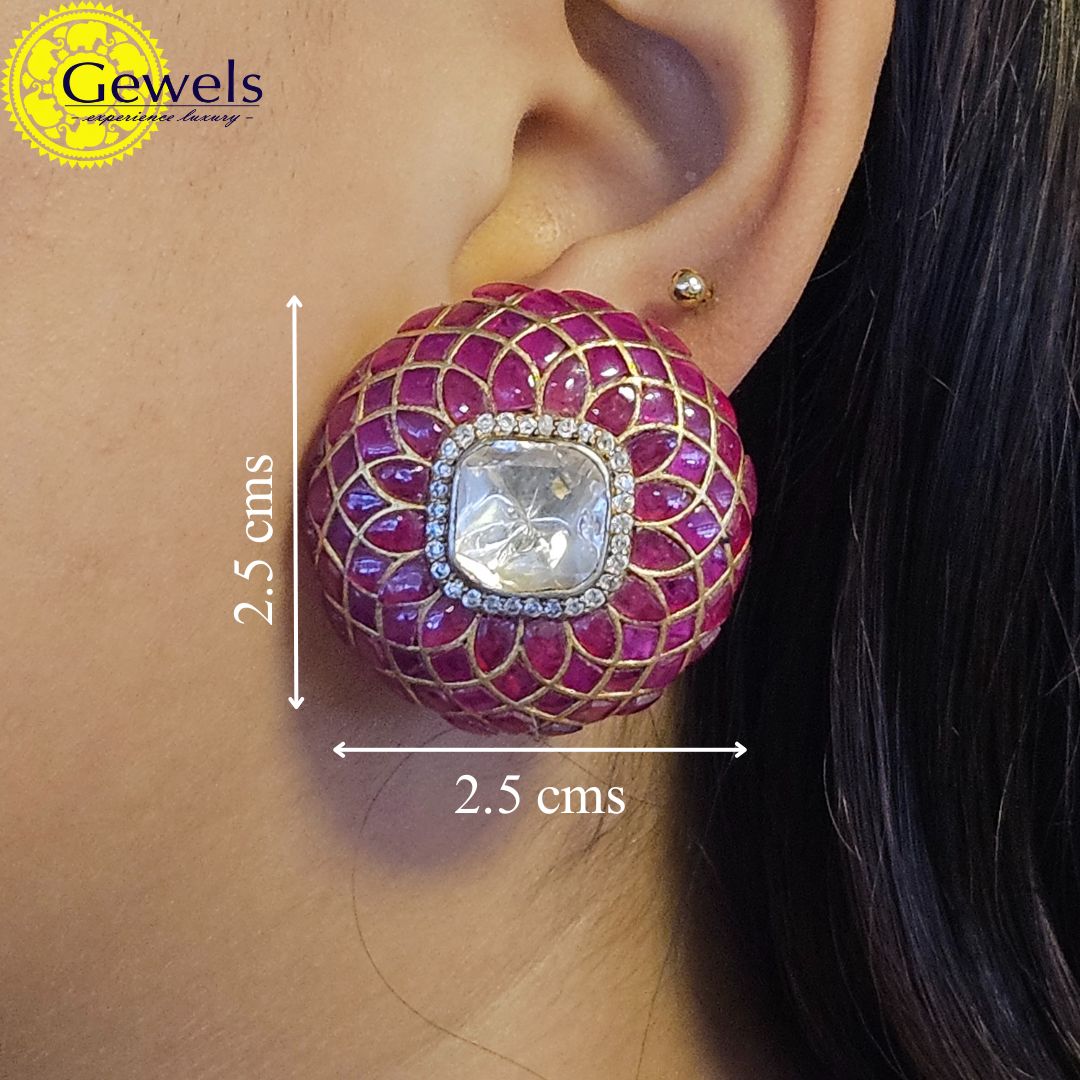 Gewels Royal Rani Polki Studs
