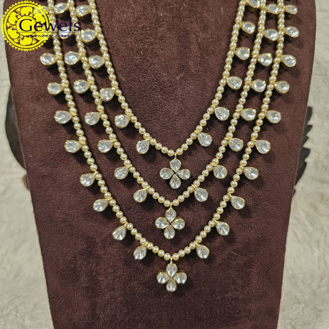 Gewels Maharani Teen Lada Polki Necklace