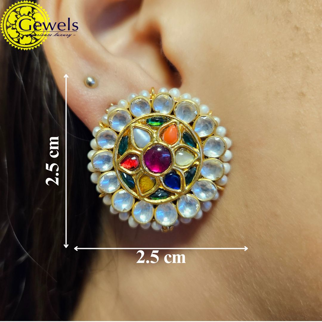 Gewels Aadhya Sparsha Navratna Studs