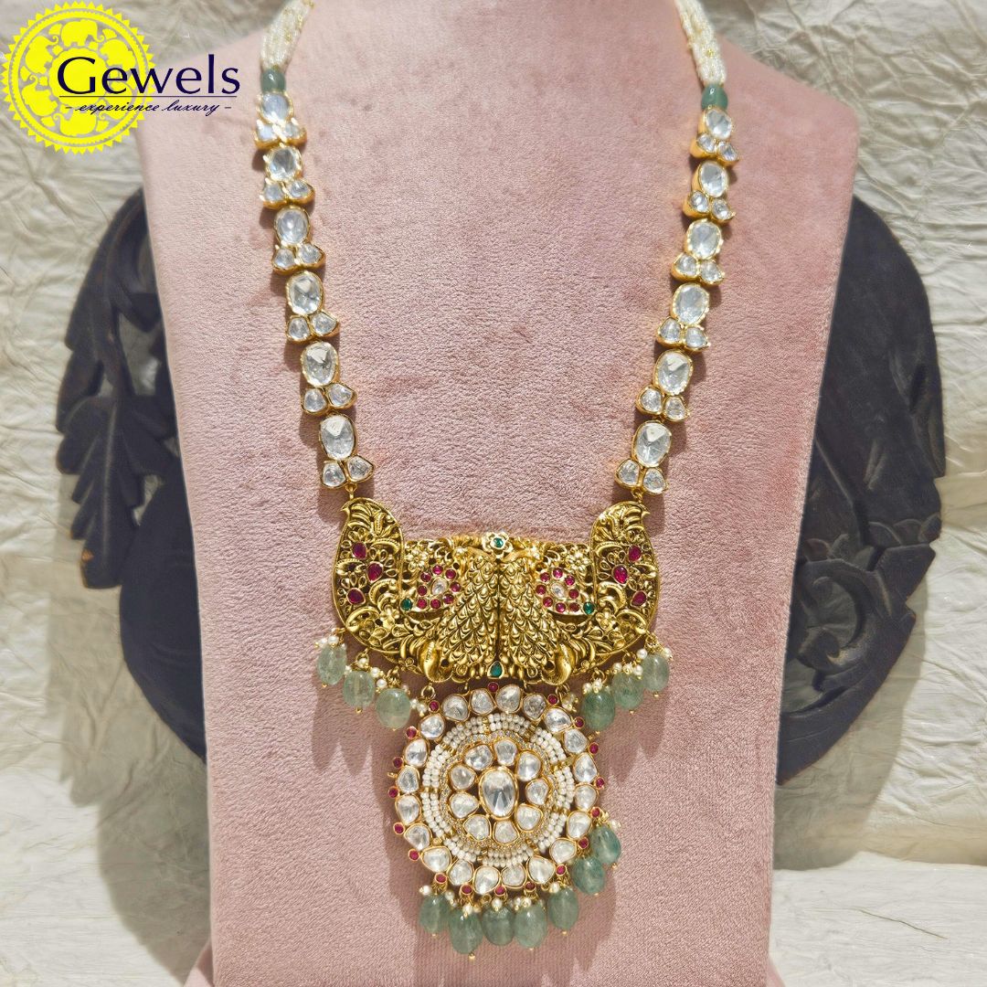 Gewels Polki Statement Necklace Set