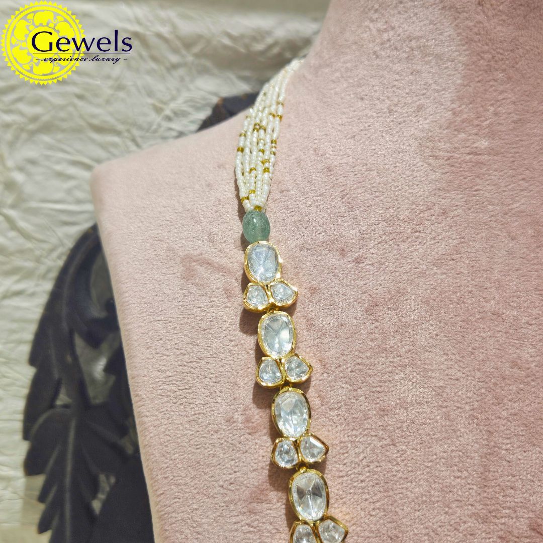 Gewels Polki Statement Necklace Set