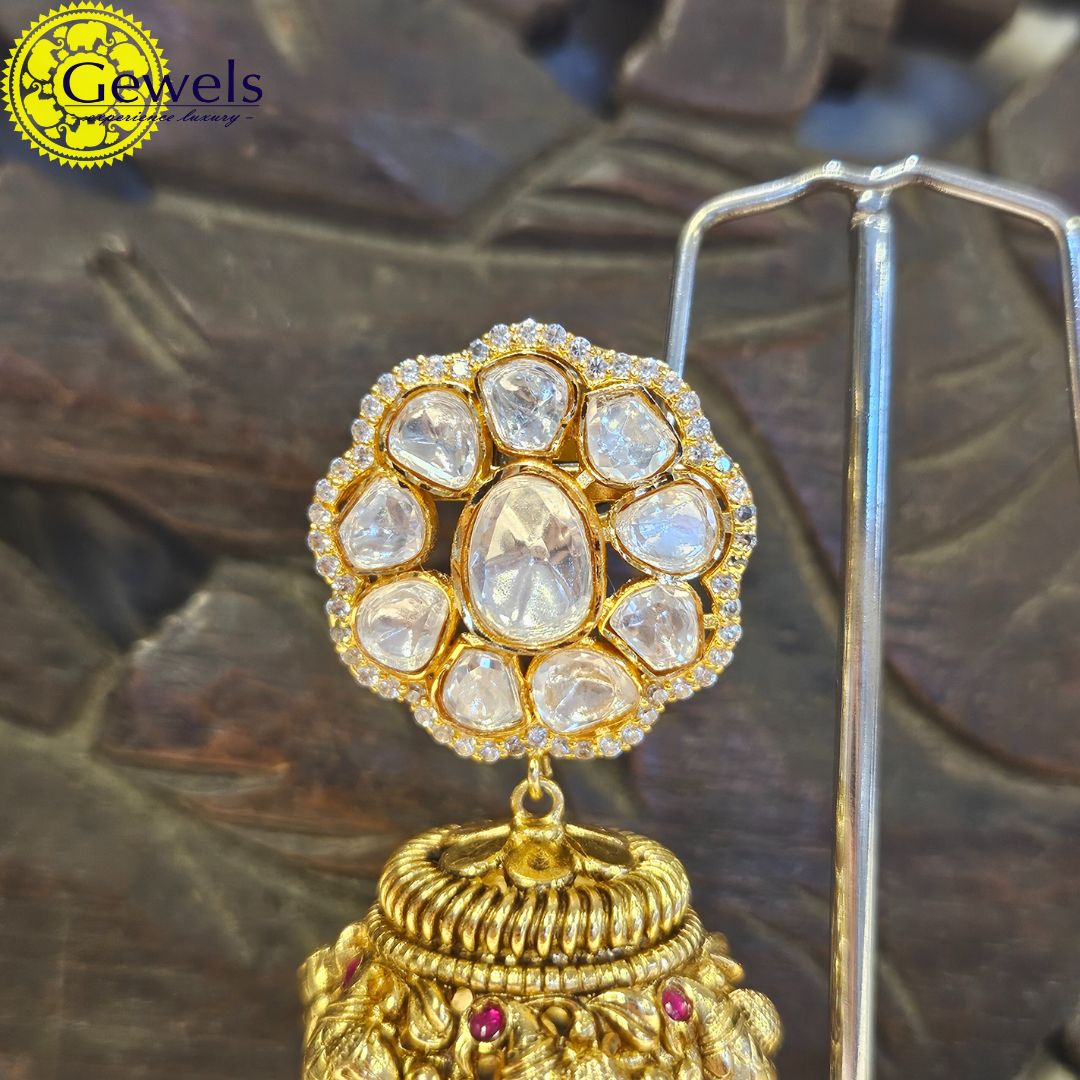 Gewels Polki Statement Necklace Set