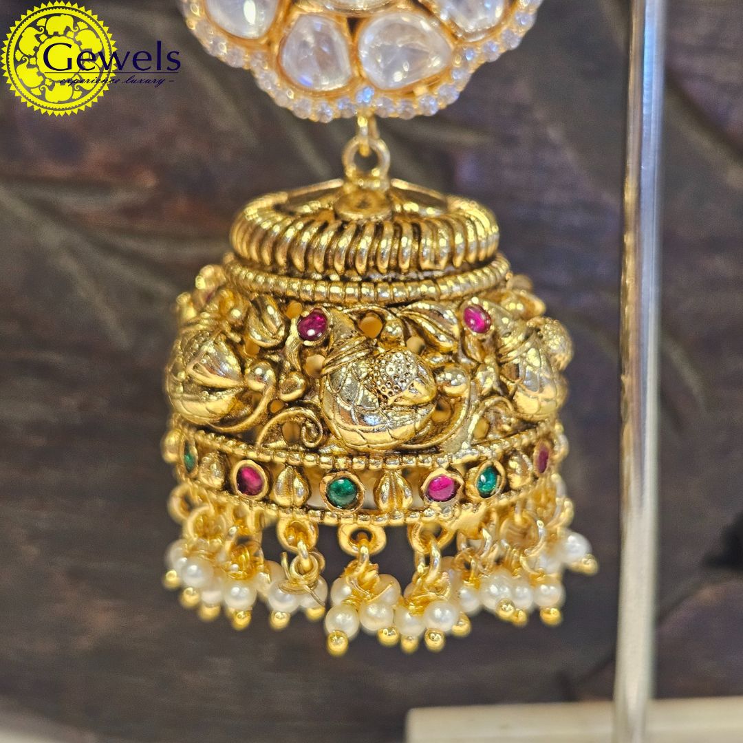 Gewels Polki Statement Necklace Set