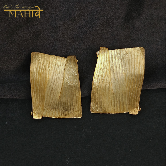 Gewels Ruban Cube Earrings