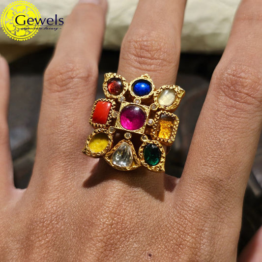 Gewels Tejaswini Navratna Ring