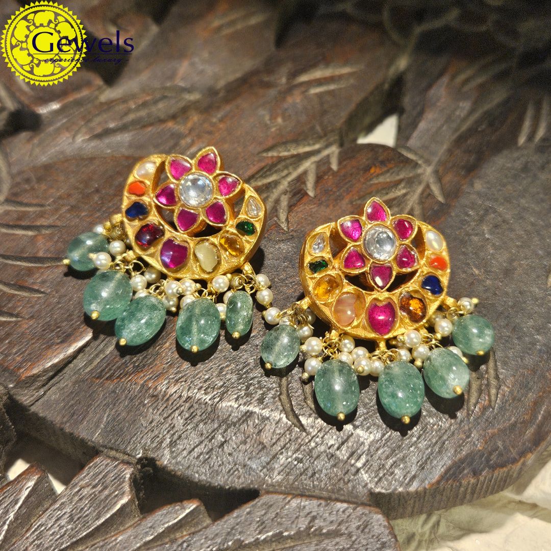 Gewels Daksha Prabha Navratna Earrings